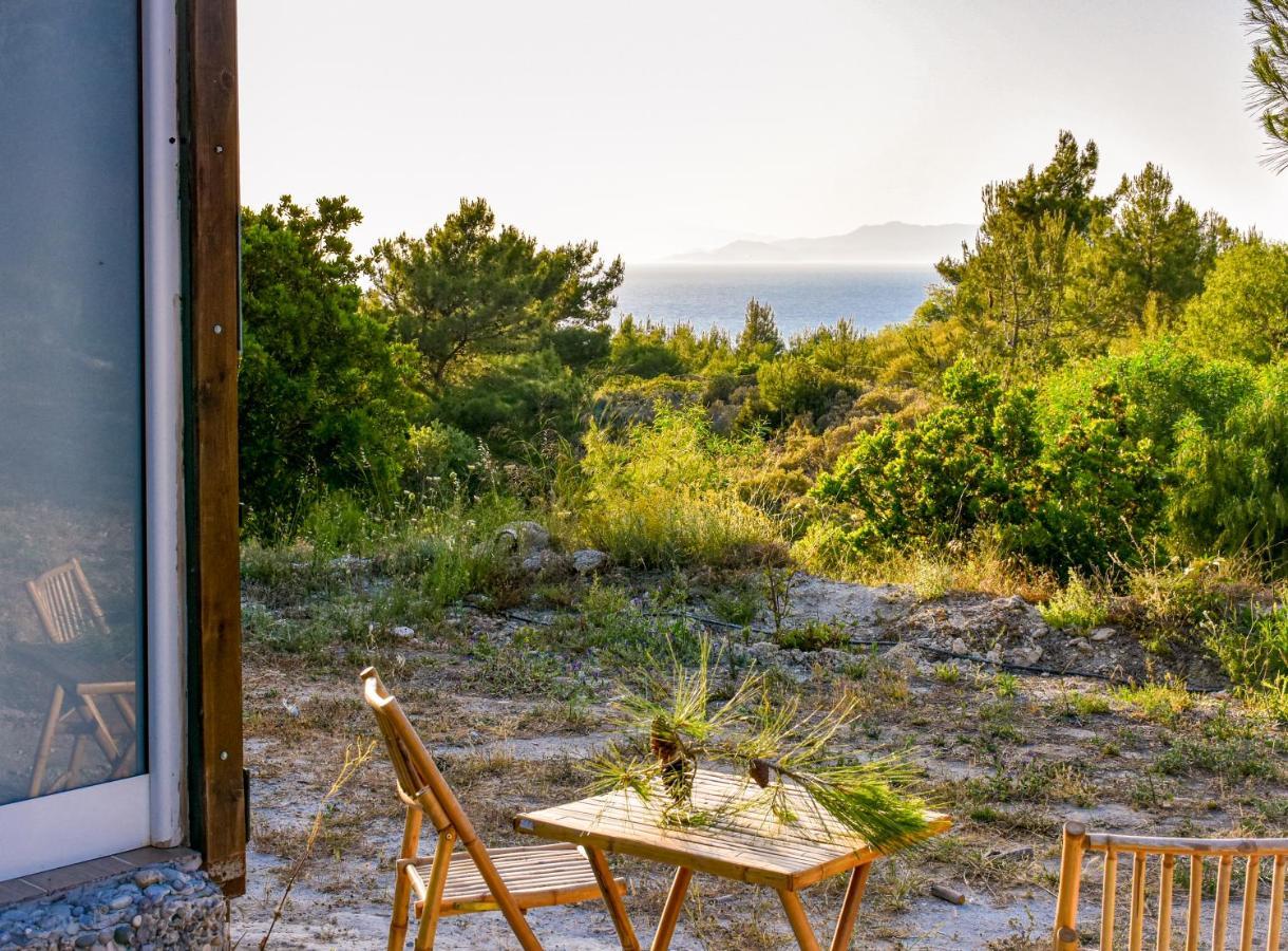 Drolma Ling Nature Cabins Theológos Exteriör bild